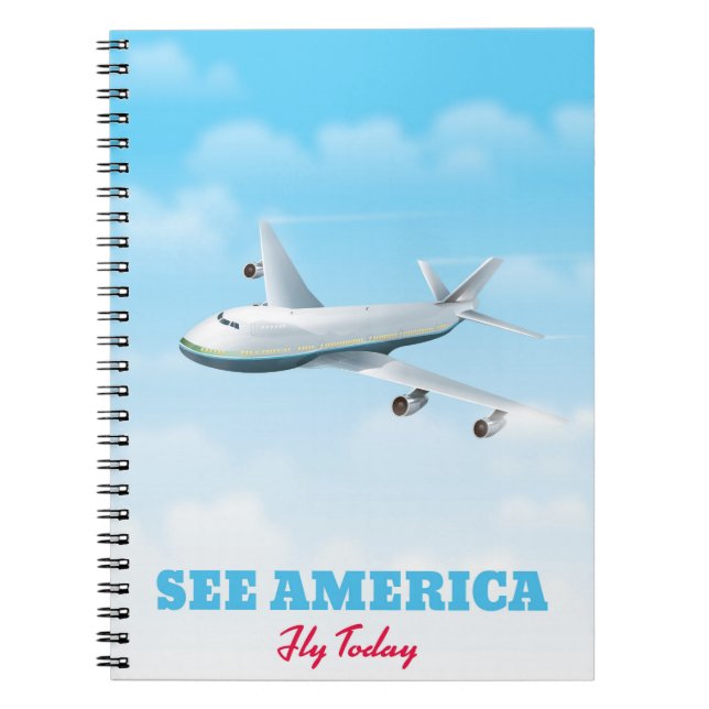 See America - Fly today! Notebook (Front)