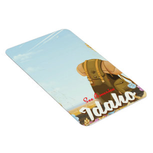 See America - Idaho Backpacking travel poster Magnet
