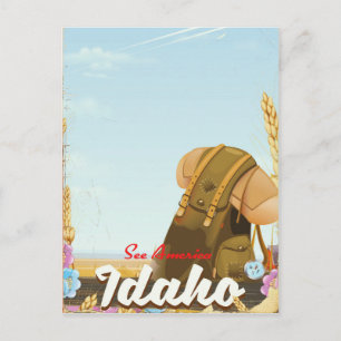 See America - Idaho Backpacking travel poster Postcard