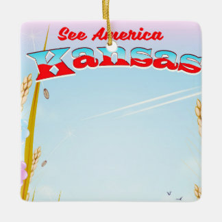 See America! - Kansas Ceramic Ornament