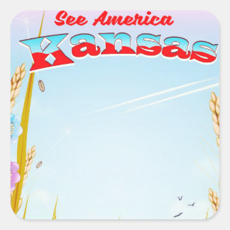 See America! - Kansas Square Sticker