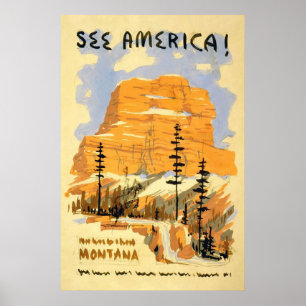 See America Montana Poster