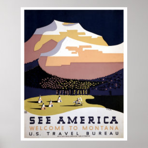 See America, Montana WPA travel Poster