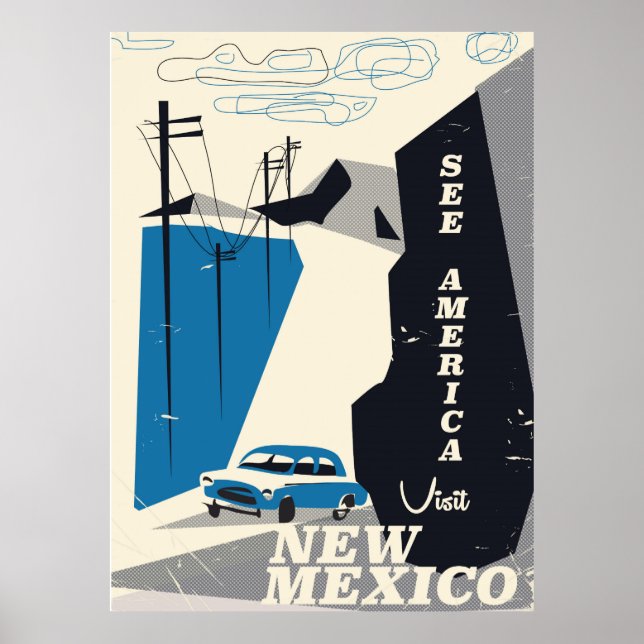 See America - New Mexico Vintage travel poster (Front)
