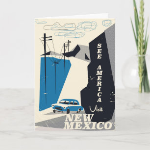 See America - New Mexico Vintage travel poster Holiday Card
