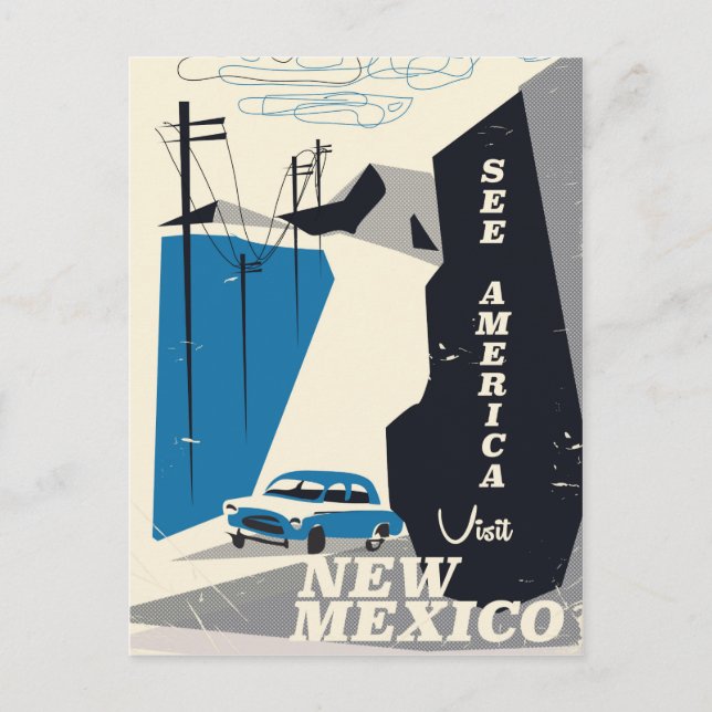 See America - New Mexico Vintage travel poster Postcard (Front)