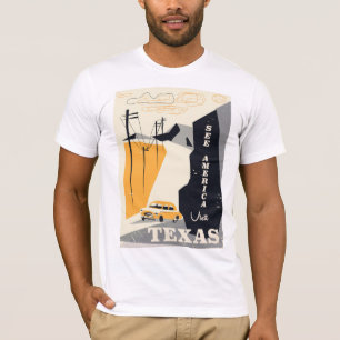 See america - Texas 1950s vintage travel poster T-Shirt