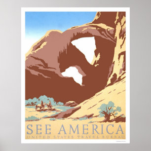 See America Travel 1939 WPA Poster