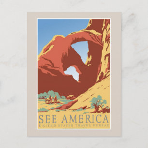 See America Travel Vintage Postcard
