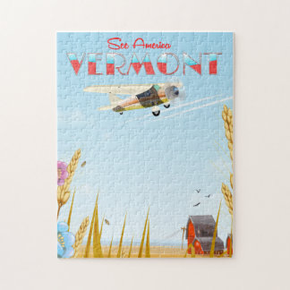 "see America" Vermont Rural travel poster Jigsaw Puzzle