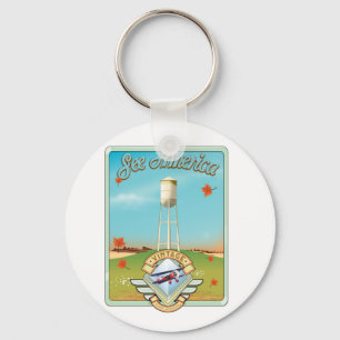 See America Vintage 50's style flight poster Key Ring