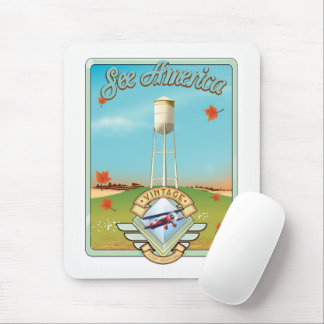 See America Vintage 50's style flight poster Mouse Mat