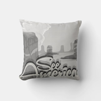 See America Vintage Cartoon Cushion