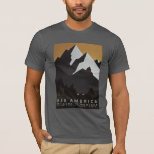 See America Vintage Montana Travel Poster T-Shirt