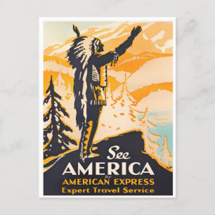 See America vintage travel postcard