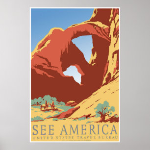 "See America" Vintage WPA Travel Poster
