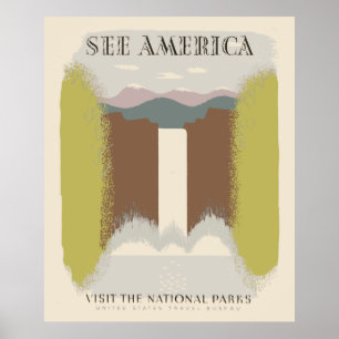 See America Visit The National Parks Poster
