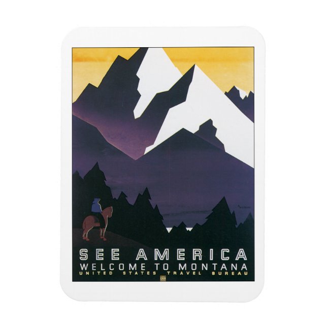 See America ~ Welcome to Montana Magnet (Vertical)