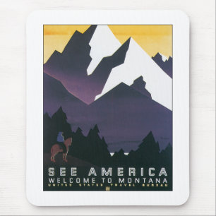 See America ~ Welcome to Montana Mouse Mat