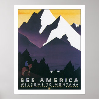 See America - Welcome to Montana Poster
