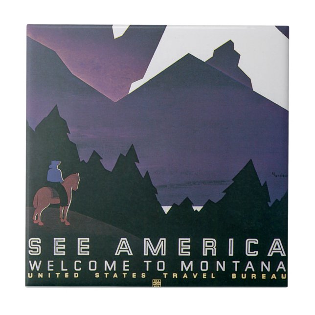 See America ~ Welcome to Montana Tile (Front)