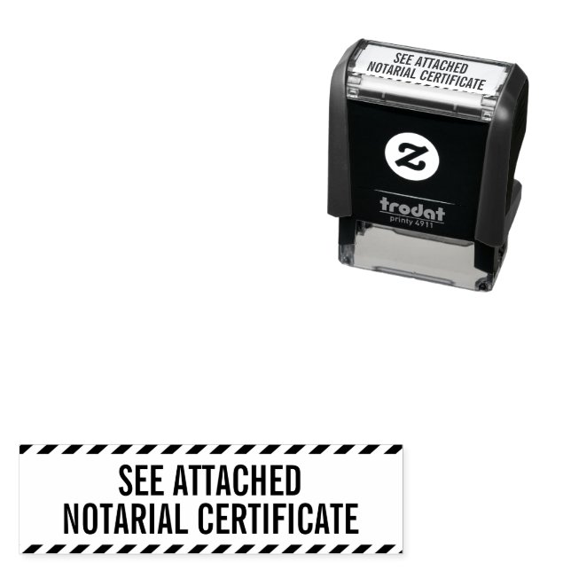 See Attached Notarial Certificate Notary Public Self-inking Stamp (In Situ)