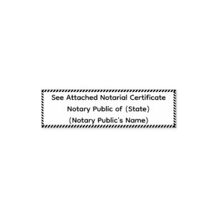 See Attached Notarial Certificate Self-inking Stamp