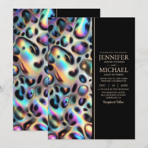 SEE BACK All-In-One Exotic Posh Wedding Invitation