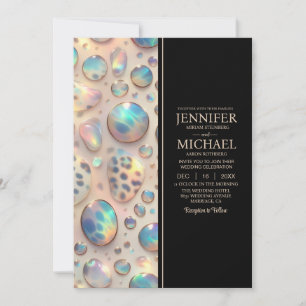 SEE BACK All-In-One Exotic Posh Wedding Invitation