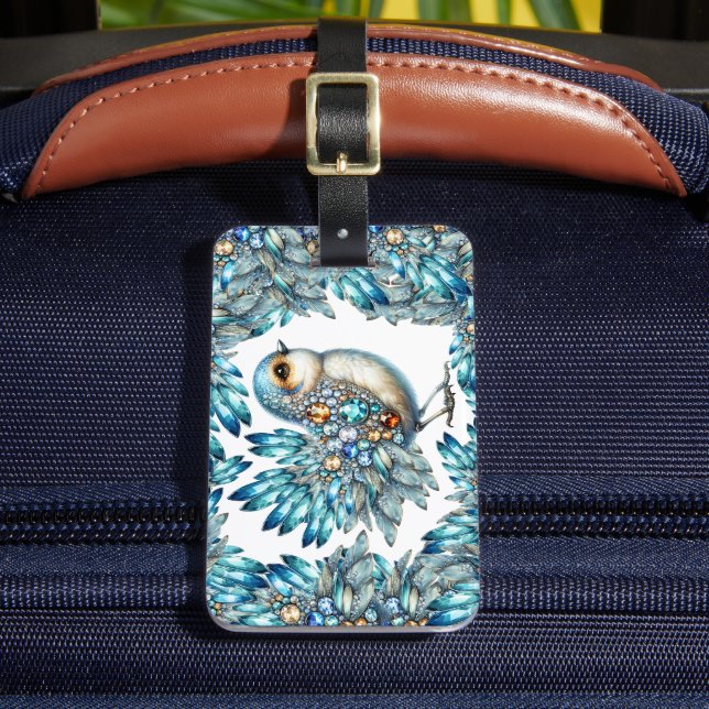 See Back - Precious Bling Birds Theme  Luggage Tag (Front Insitu 2)
