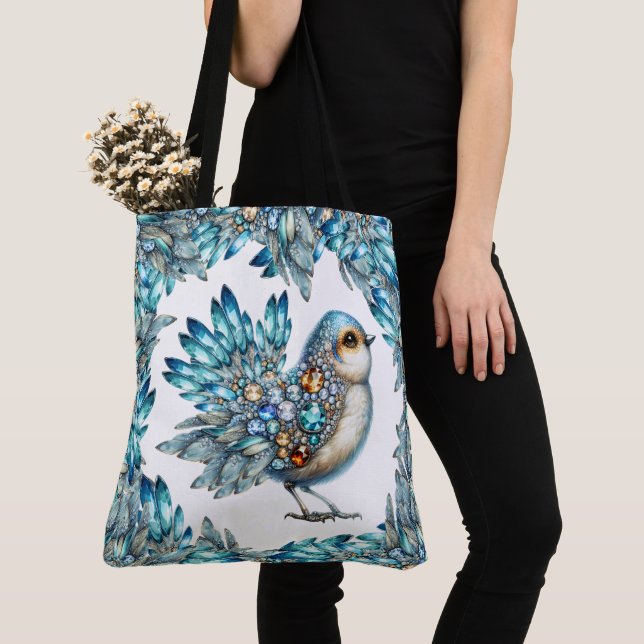 See Back - Precious Bling BirdTote Tote Bag (Close Up)
