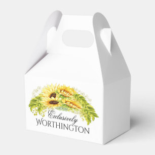 See Back - Sunflower Custom Gable Favour Box