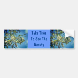 See Beauty Flowers Inspirational Bumper Sticker