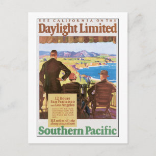 See Califonia on the Daylight Limited Postcard