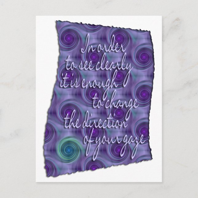 see Clearly - wisdom Postcard (Front)