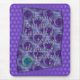 see Clearly - wisdom violet dots Mouse Mat