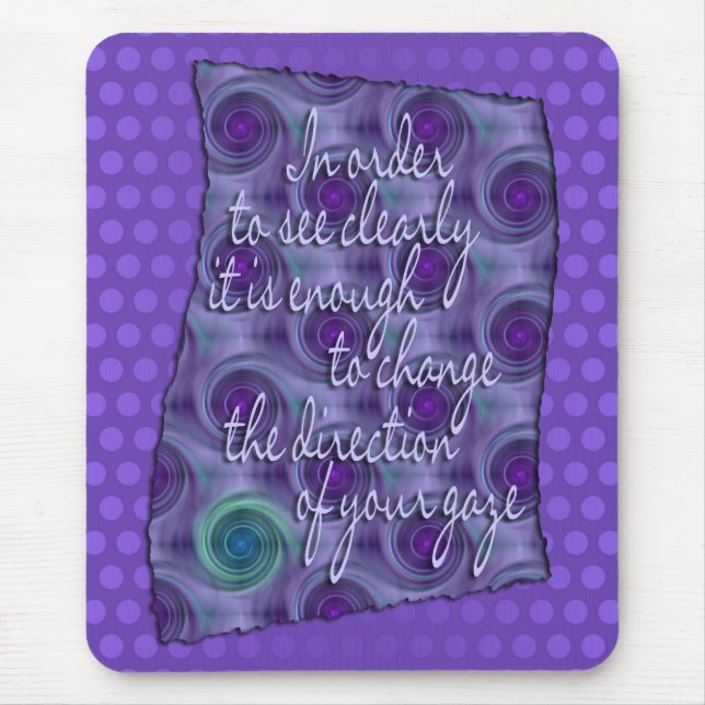 see Clearly - wisdom | violet dots Mouse Mat (Front)