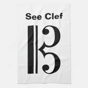See Clef Tea Towel