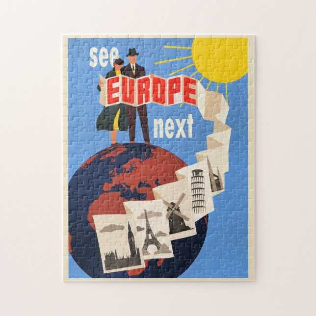 See Europe Next travel poster, Jigsaw Puzzle (Vertical)