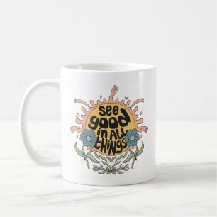 See Good in all Things Hippie Graphic Coffee Mug