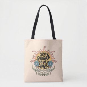 See Good in all Things Hippie Graphic Tote Bag