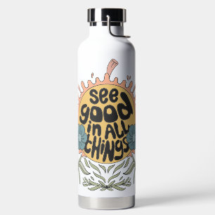 See Good in all Things Hippie Graphic Water Bottle