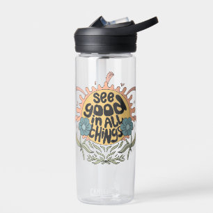 See Good in all Things Hippie Graphic Water Bottle