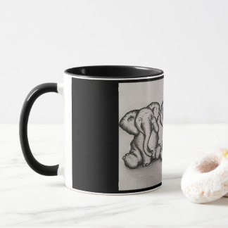 See, Hear, Speak No Evil Elephant Mug