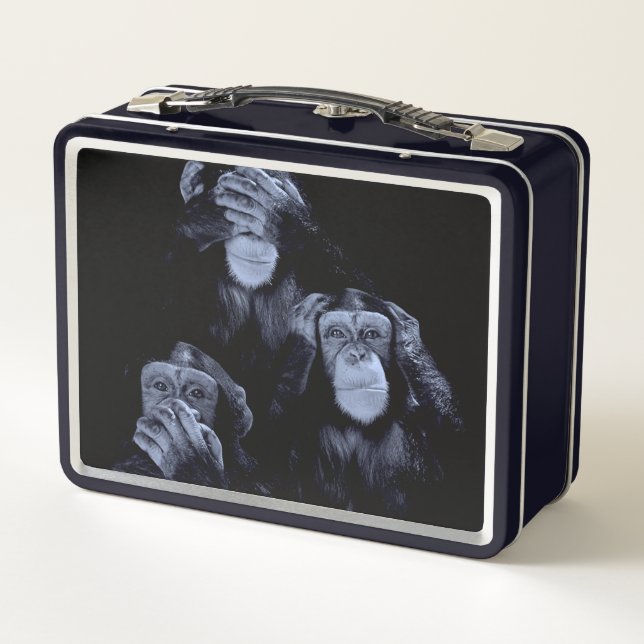 See, Hear, Speak No Evil Metal Lunch Box (Back)