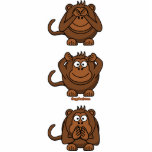 See Hear Speak No Evil Monkeys Standing Photo Sculpture<br><div class="desc">These fun loving monkeys either see,  hear,  or speak no evil.</div>