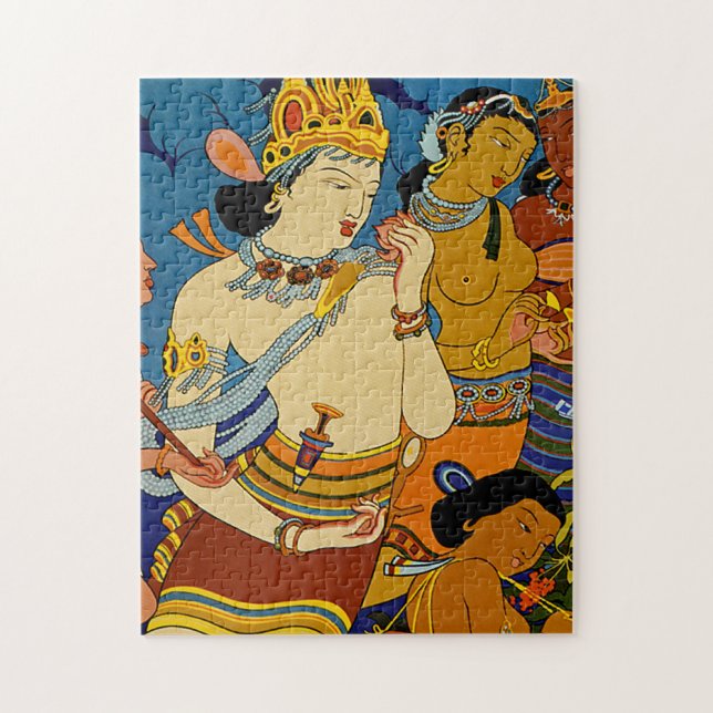 See India ~ Ajanta Frescoes Jigsaw Puzzle (Vertical)