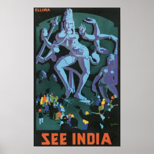 See India Vintage Travel Poster