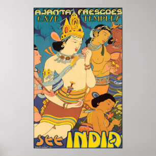See India Vintage Travel Poster