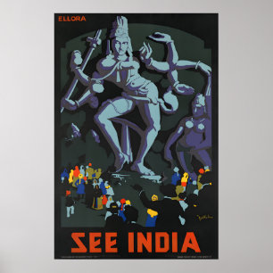 See India Vintage Travel Poster 1